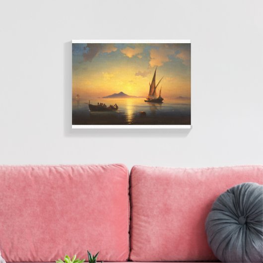 Baai van Napels Ivan Aivazovsky Canvas Afdruk (Insitu (Woonkamer))