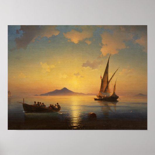 Baai van Napels Ivan Aivazovsky Poster (Voorkant)