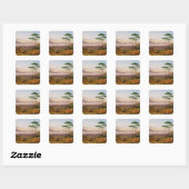 Baai van Napels Vierkante Sticker (Vel)