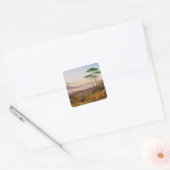 Baai van Napels Vierkante Sticker (Envelop)