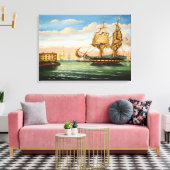 Baai van New York, Zonsondergang Canvas Afdruk (Insitu (Woonkamer))