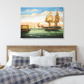 Baai van New York, Zonsondergang Canvas Afdruk (Insitu (Slaapkamer))