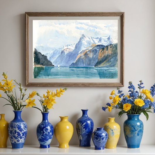 Baai van Uri, Brunnen door John Sargent Poster