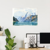 Baai van Uri, Brunnen door John Sargent Poster (Thuiskantoor)