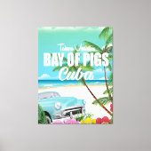 Baai van Varkens, poster van de strandvakantie op  Canvas Afdruk (Voorkant)