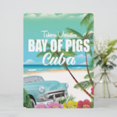 Baai van Varkens, poster van de strandvakantie op  Kaart (Staand voorkant)