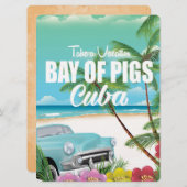 Baai van Varkens, poster van de strandvakantie op  Kaart (Voorkant / Achterkant)