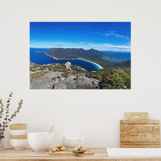 Baai van wijnglas poster (Keuken)