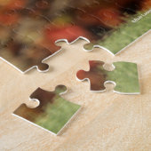 Baai Warmblood Runing Autumn Background Legpuzzel (Zijkant)