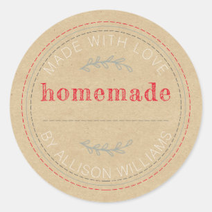 Baakgejam kan kunstpapier maken ronde sticker