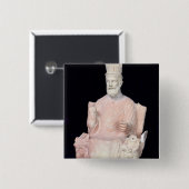 Baal Hammon zat op zijn troon Vierkante Button 5,1 Cm (Voorkant /achterkant)