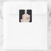 Baal Hammon zat op zijn troon Vierkante Sticker (Tas)