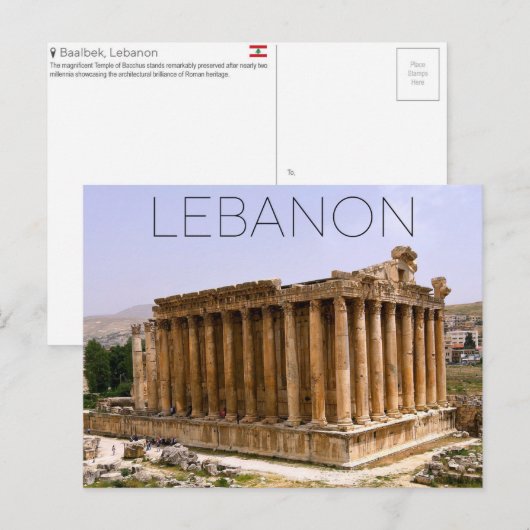 Baalbek, Libanon Reisbriefkaart Briefkaart (Voorkant / Achterkant)