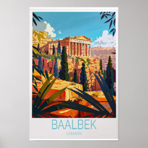 Baalbek Reisposter - Libanon Kunst aan de Wand Met Poster