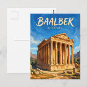 Baalbek-ruïnes Libanon Briefkaart (Voorkant / Achterkant)