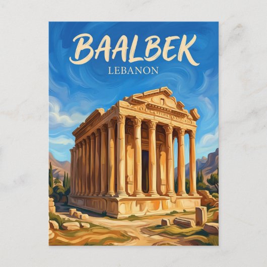 Baalbek-ruïnes Libanon Briefkaart (Voorkant)