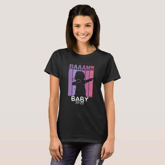 Baam Girl Baby 2023 Dab Pregnancy Expectant Mother T-shirt (Voorkant volledig)
