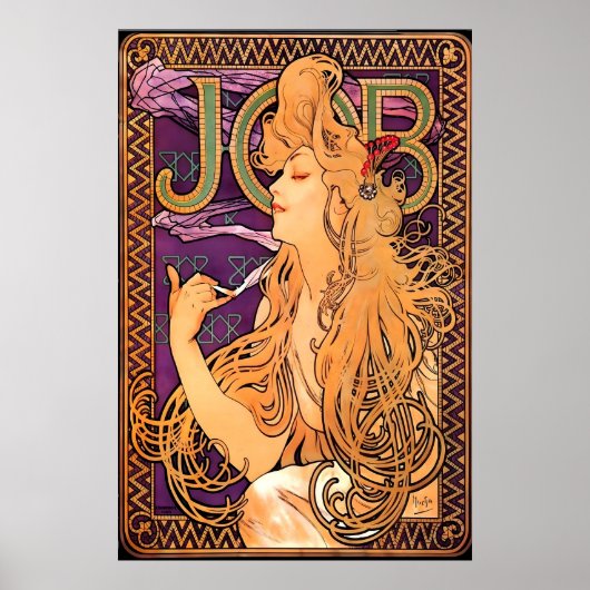 BAAN 1896 POSTER PRINT A5-A1 Alphonse Mucha Kunst (Voorkant)
