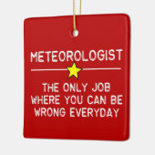 baan als meteoroloog keramisch ornament (Links)