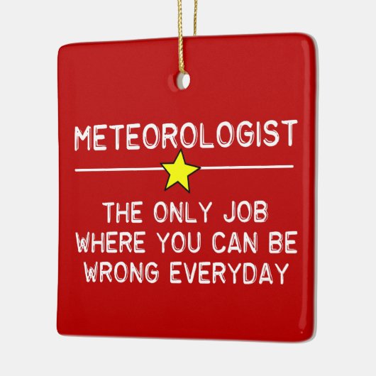 baan als meteoroloog keramisch ornament (Links)