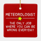 baan als meteoroloog keramisch ornament (Achterkant)