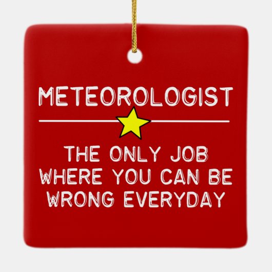 baan als meteoroloog keramisch ornament (Achterkant)