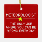 baan als meteoroloog keramisch ornament (Voorkant)