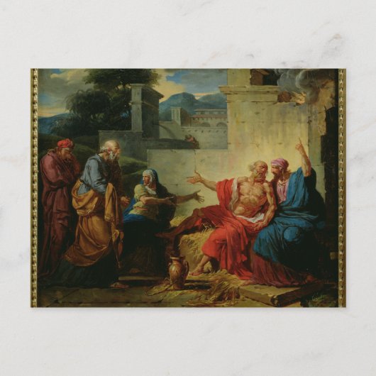 Baan die door zijn vrouw wordt geschilderd, c.1790 briefkaart (Voorkant)