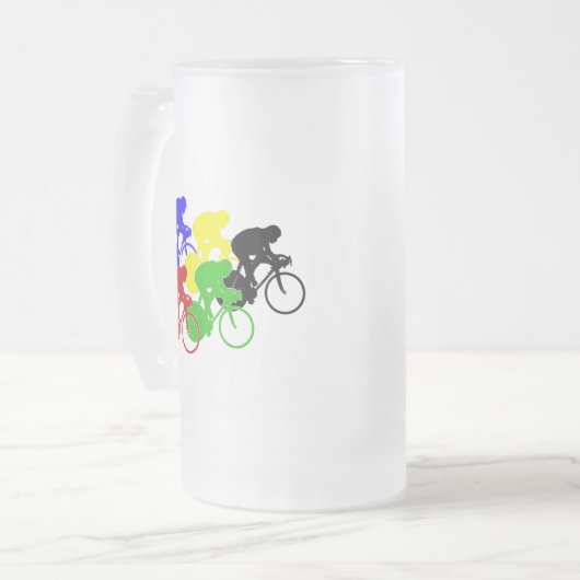 Baan Fietsen Race Fietsers Matglas Bierpul (Voorkant links)