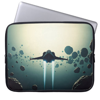 baan van het ruimteschip rond laptop sleeve