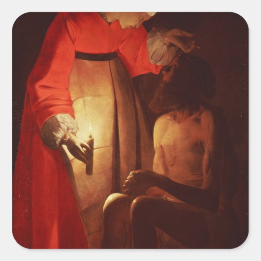 Baan van zijn vrouw vierkante sticker (Voorkant)