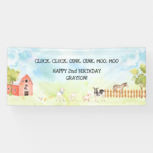 Baanbrekend Boerderij Birthday Party Sign Spandoek