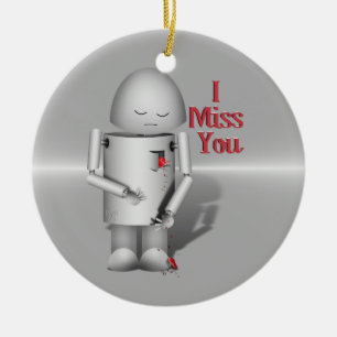 Baanbrekend hart - ik Miss U Keramisch Ornament