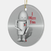 Baanbrekend hart - ik Miss U Keramisch Ornament (Links)