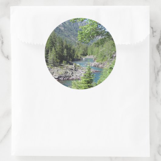 Baanbrekend nationaal bos ronde sticker (Tas)