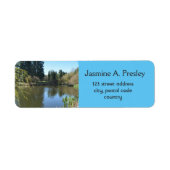 Baanbrekend watervijver voor de veertuin etiket (Voorkant)