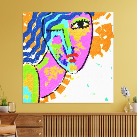 Baanbrekende Abstracte digitale verf Canvas Afdruk (Insitu (Woonkamer))