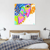 Baanbrekende Abstracte digitale verf Canvas Afdruk (Insitu (Slaapkamer))