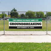 Baanbrekende ceremonie met aangepaste kleuren spandoek (Insitu)