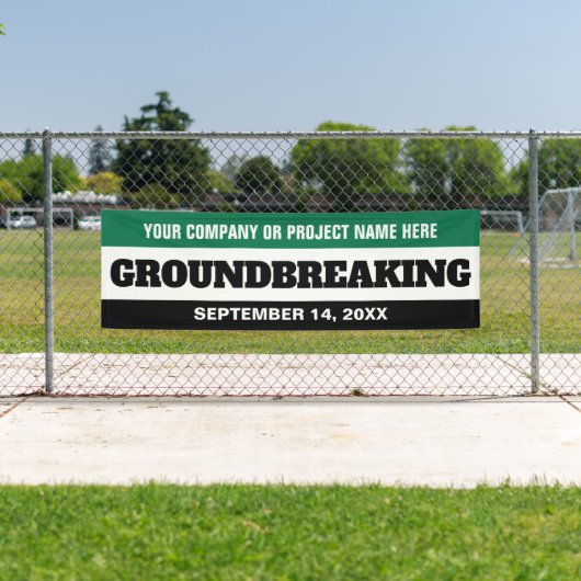 Baanbrekende ceremonie met aangepaste kleuren spandoek (Insitu)