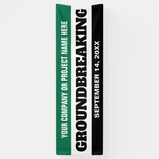 Baanbrekende ceremonie met aangepaste kleuren spandoek (Verticaal)