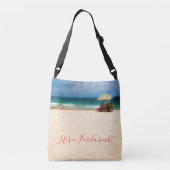 Baanbrekende dag in het strand crossbody tas (Achterkant)