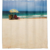 Baanbrekende dag in het strand douchegordijn (Voorkant)