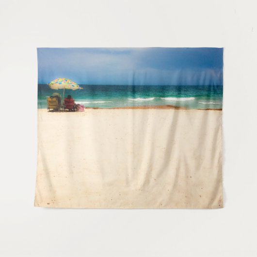 Baanbrekende dag in het strand wandkleed (Voorkant (horizontaal))