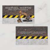 Baanbrekende ontwikkelaar | bouwgraafmachine visitekaartje (Voorkant / Achterkant)