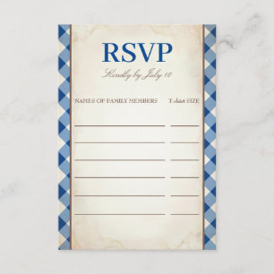 Baanfamilie reünie RSVP Kaart