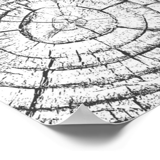 Baangroei zwart en wit afdrukken poster (Hoek)