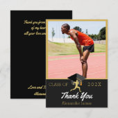 Baanloper afstudeerfoto  bedankkaart (Voorkant / Achterkant)