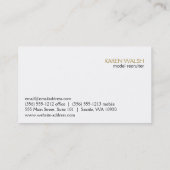 Baanmodel Visitekaartje (Achterkant)