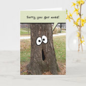 Baanverlies Aanmoediging Funny Tree Wenskaart Kaart (Gele Bloem)